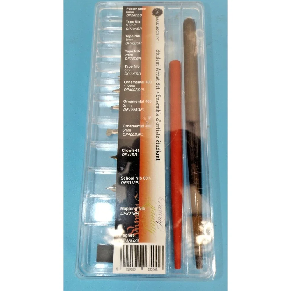 Manuscript Calligraphy Student Artist Dip 2 Pen & 11 Nib Set
